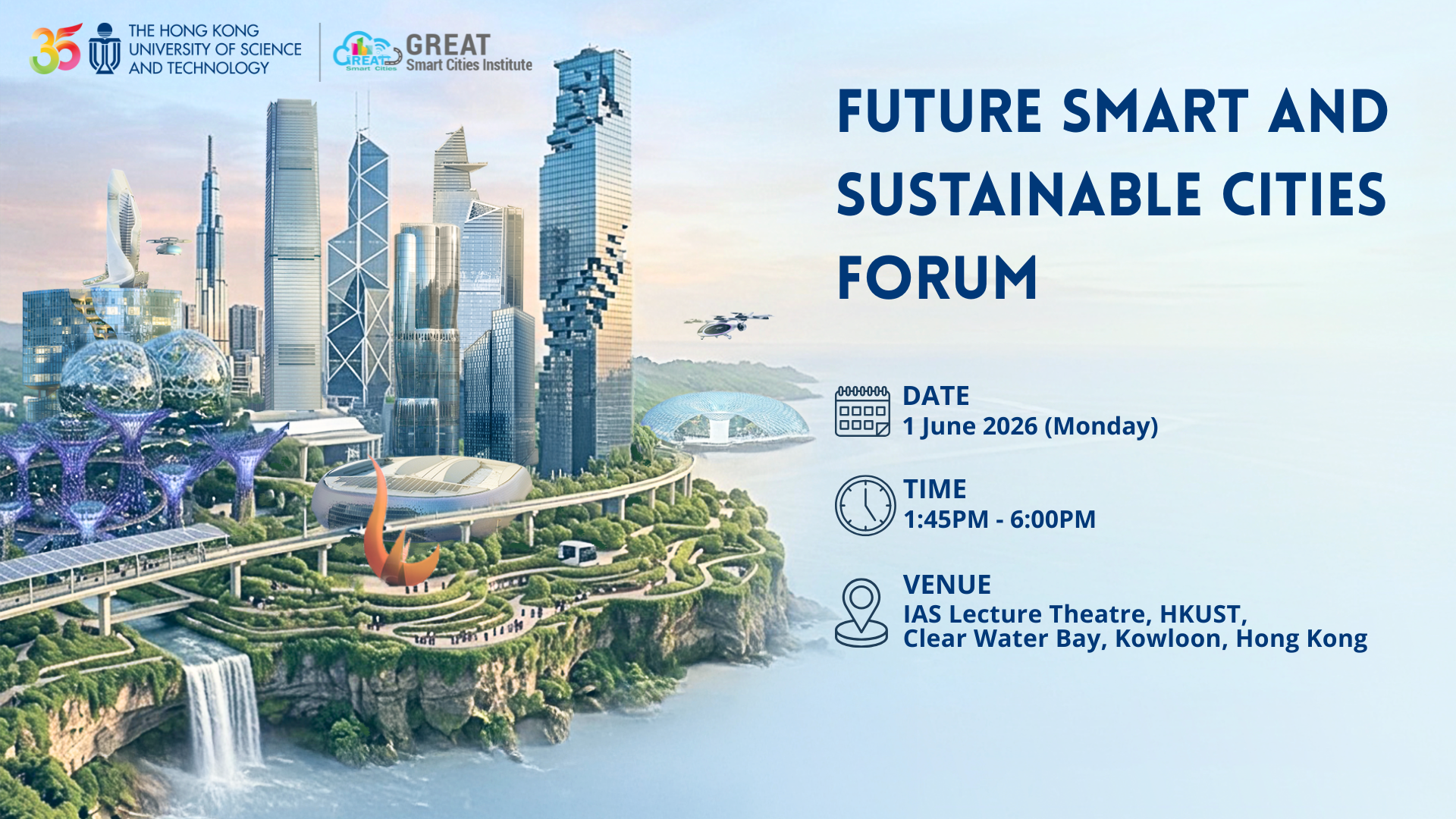 Future Smart and Sustainable Cities Forum, GSCI, HKUST, Smart Cities