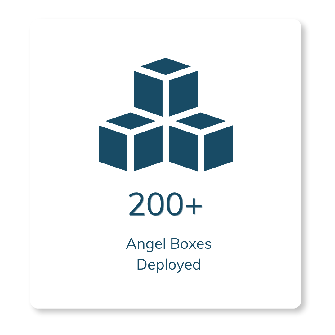 200+ Angel Boxes have been deployed or operated within the network.